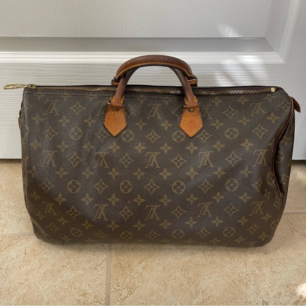 Louis Vuitton Speedy 40 Satchel Monogram Handbag Authentic Vintage Bag